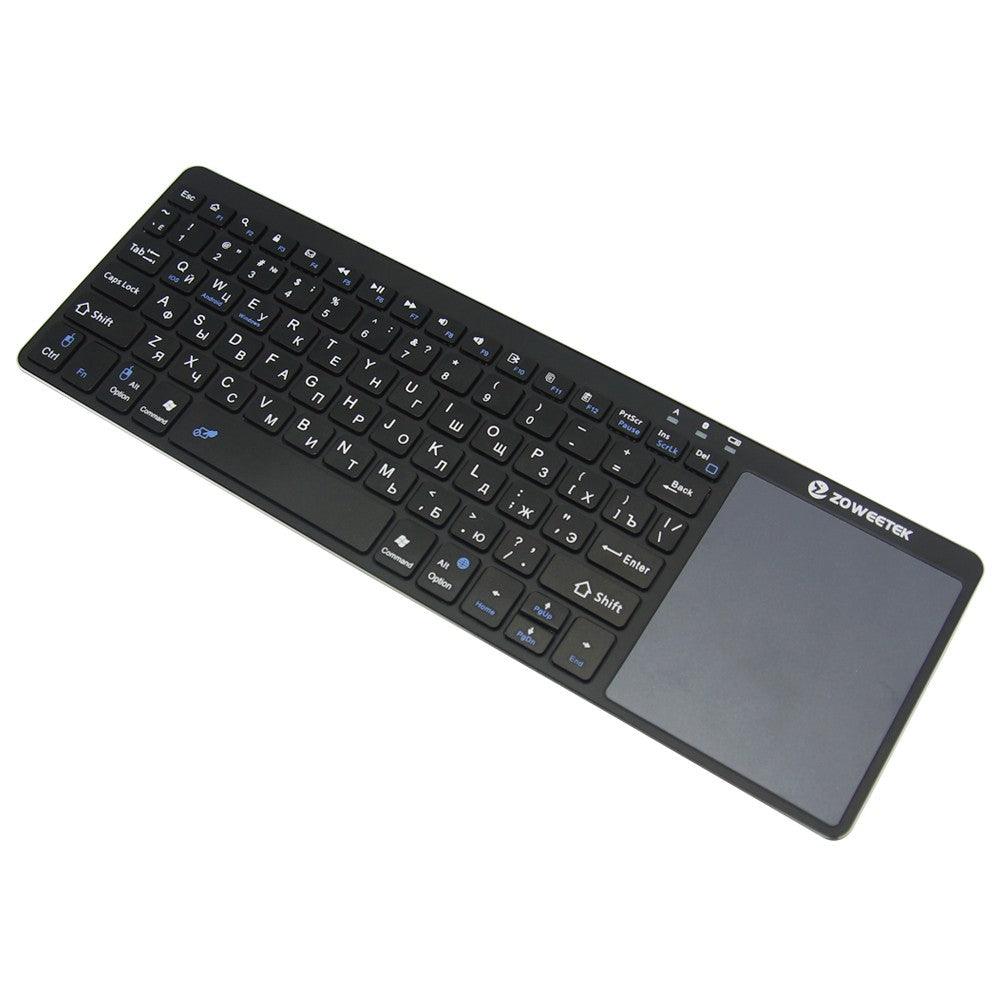 Zoweetek k12bt-1 Mini Wireless Bluetooth Keyboard Russian English Spanish Touchpad For Smart Tv Box Pc Android Phone Pad - AMI Electronics & Sounds