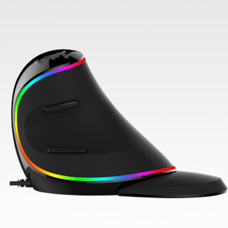 Vertical Ergonomic Snail RGB Anti-Mouse Hand Wired Mouse - AMI Electronics & Sounds