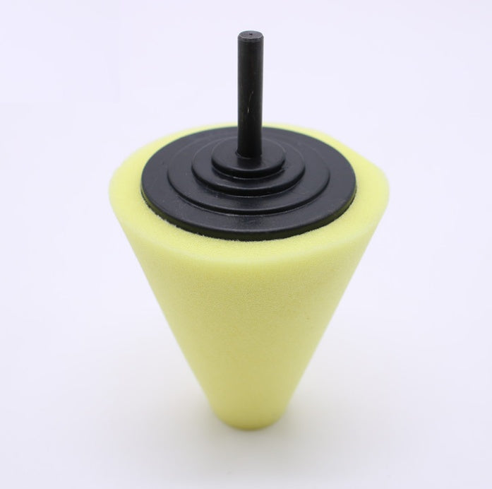 Car wheel polishing disc detail polishing wheel in the net steel ring polishing sponge plate with 6MM handle cone sponge wheel - AMI Electronics & Sounds