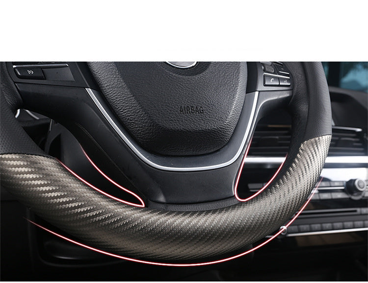 Carbon Fiber Leather Steering Wheel Cover - AMI Electronics & Sounds