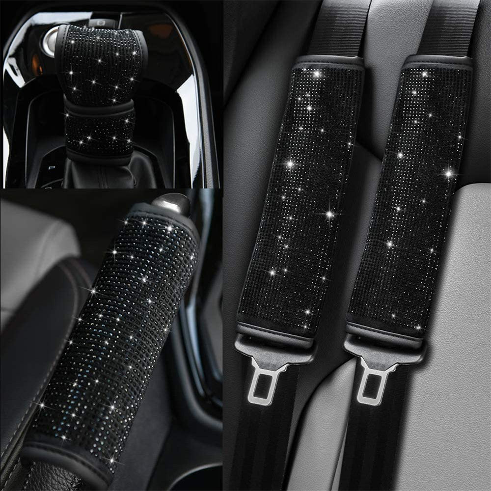 Diamond Steering Wheel Cover Rhinestones Crystals Car Handcraft Steering Wheel Covers - AMI Electronics & Sounds