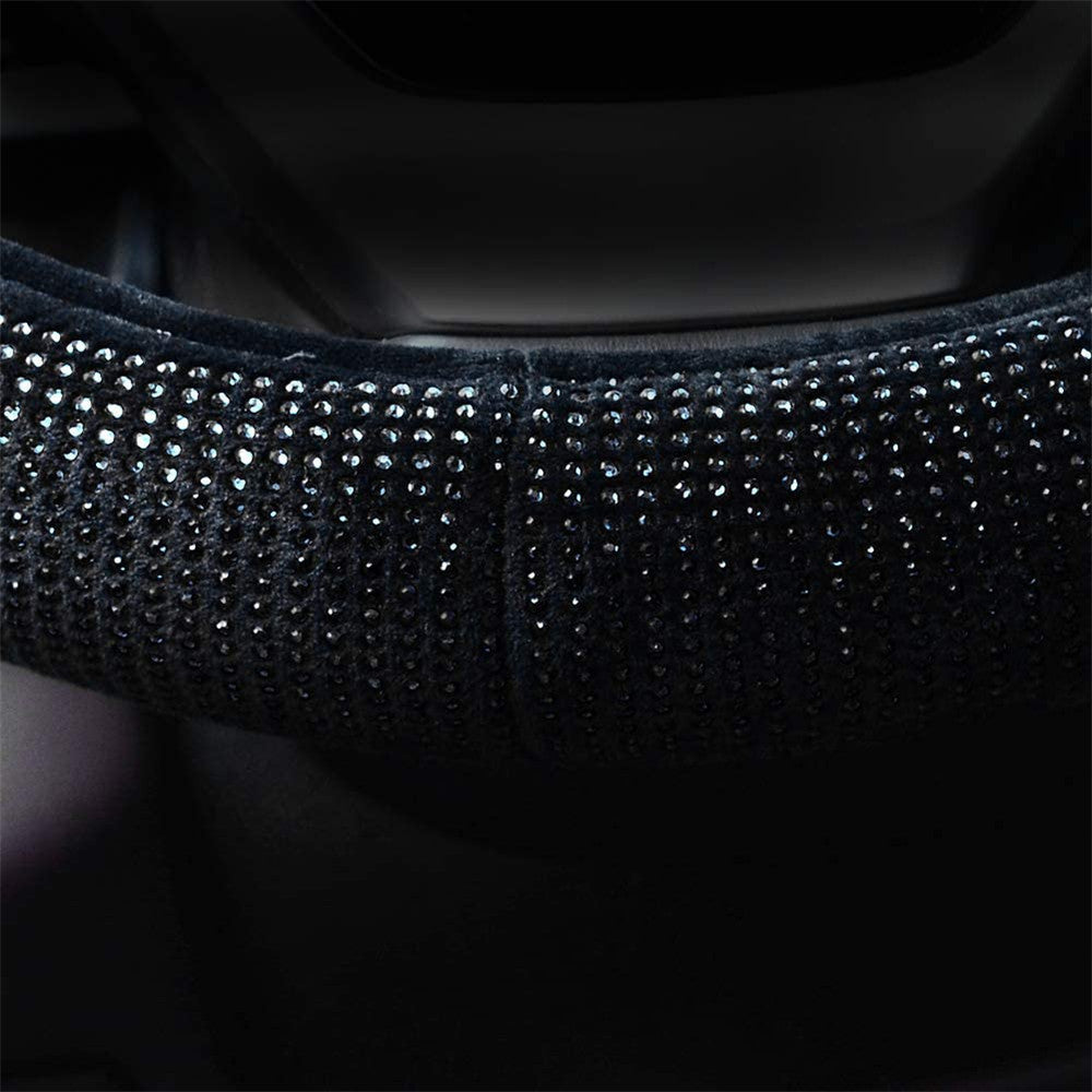 Diamond Steering Wheel Cover Rhinestones Crystals Car Handcraft Steering Wheel Covers - AMI Electronics & Sounds