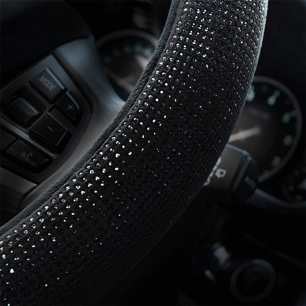 Diamond Steering Wheel Cover Rhinestones Crystals Car Handcraft Steering Wheel Covers - AMI Electronics & Sounds