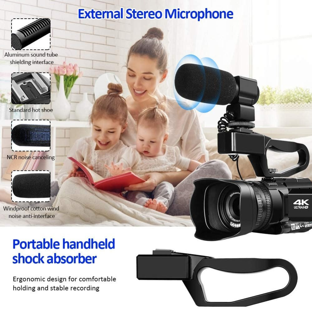 New Handheld High-Definition Digital Video Camera 4K Conference Camera Recorder Short Video Camera Dv - AMI Electronics & Sounds