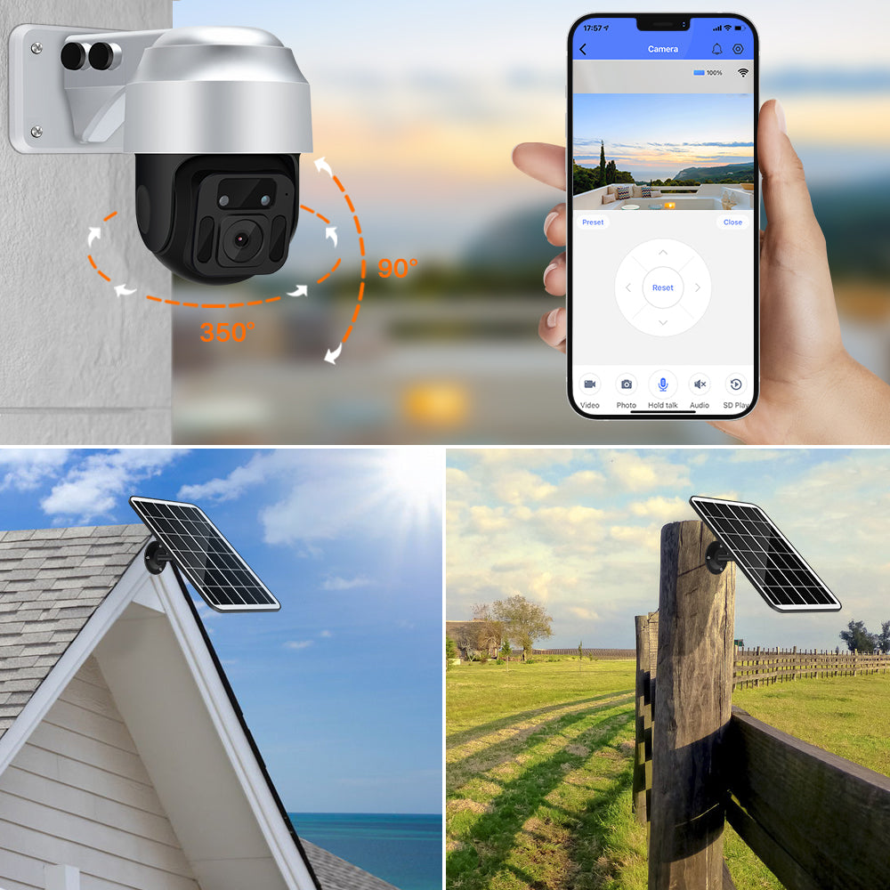 Solar Powered Wireless WiFi Surveillance Camera - AMI Electronics & Sounds