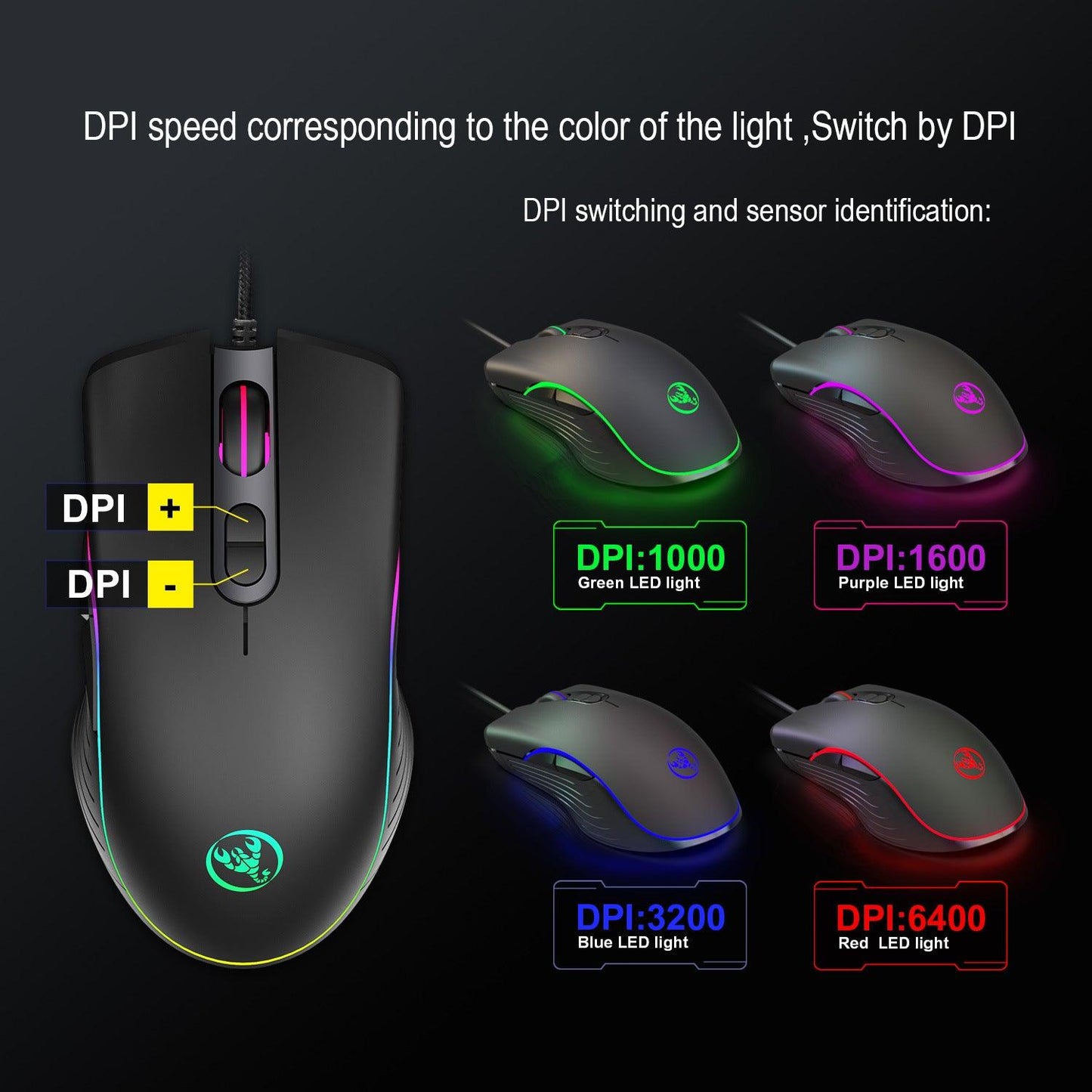 Glowing Gaming Mouse Gaming Wired Mouse - AMI Electronics & Sounds