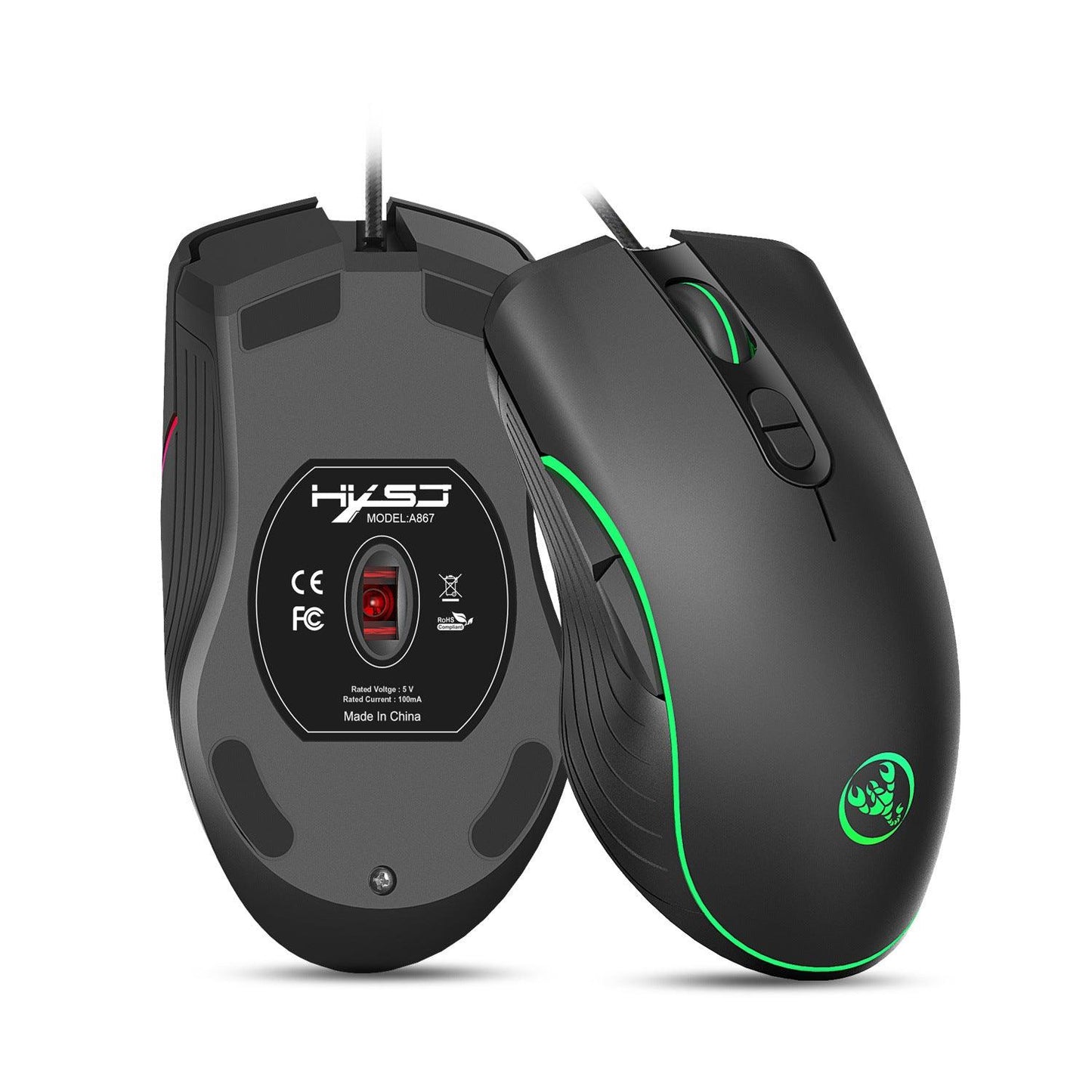 Glowing Gaming Mouse Gaming Wired Mouse - AMI Electronics & Sounds