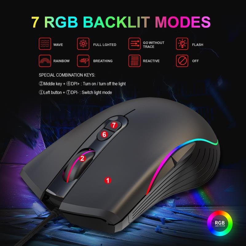 Glowing Gaming Mouse Gaming Wired Mouse - AMI Electronics & Sounds