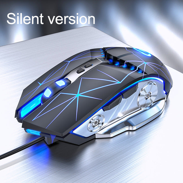 Gaming Mouse Wired Silent Gaming Mechanical Computer Desktop Notebook Office - AMI Electronics & Sounds