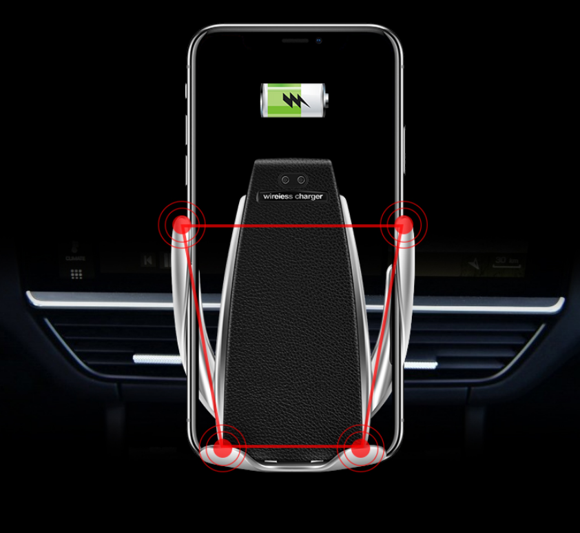 Car Wireless Charger 10W Induction Car Fast Wireless Charging With Car Phone Holder S5 - AMI Electronics & Sounds