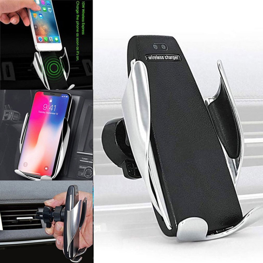 Car Wireless Charger 10W Induction Car Fast Wireless Charging With Car Phone Holder S5 - AMI Electronics & Sounds