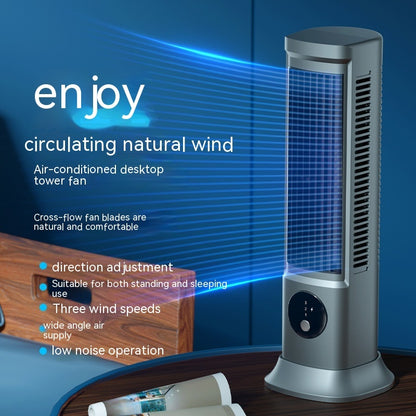 Silent And Portable USB Desktop Vertical Leafless Tower Fan - AMI Electronics & Sounds