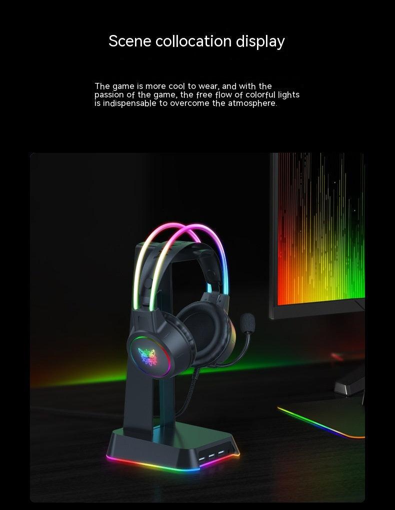 Game Earphone Headset E-sports Wired Computer RGB Luminous - AMI Electronics & Sounds