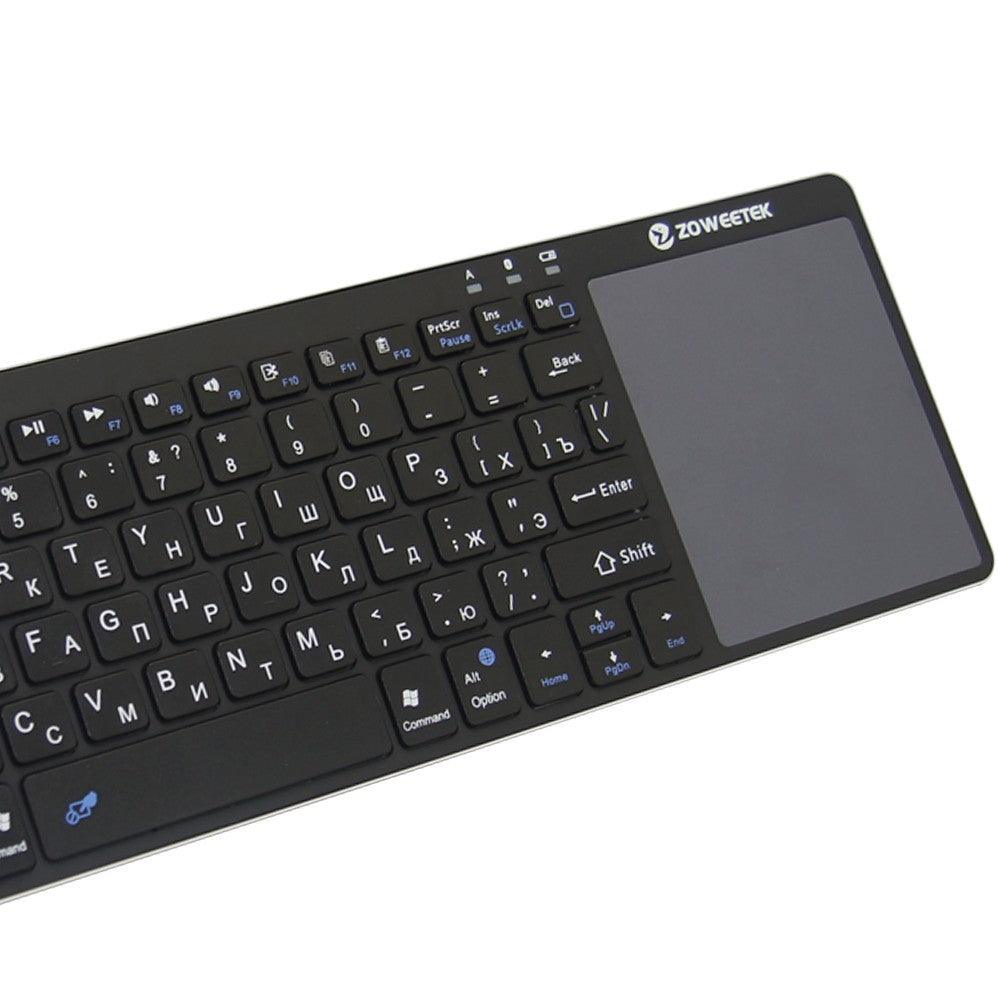 Zoweetek k12bt-1 Mini Wireless Bluetooth Keyboard Russian English Spanish Touchpad For Smart Tv Box Pc Android Phone Pad - AMI Electronics & Sounds