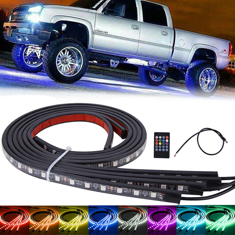 Car Underglow Light Flexible Strip LED Underbody Lights Remote APP Control Car Led Neon Light RGB Decorative Atmosphere Lamp - AMI Electronics & Sounds