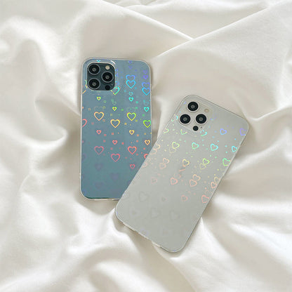 Laser Colorful Love For Double-sided Coated Silicone Phone Case - AMI Electronics & Sounds