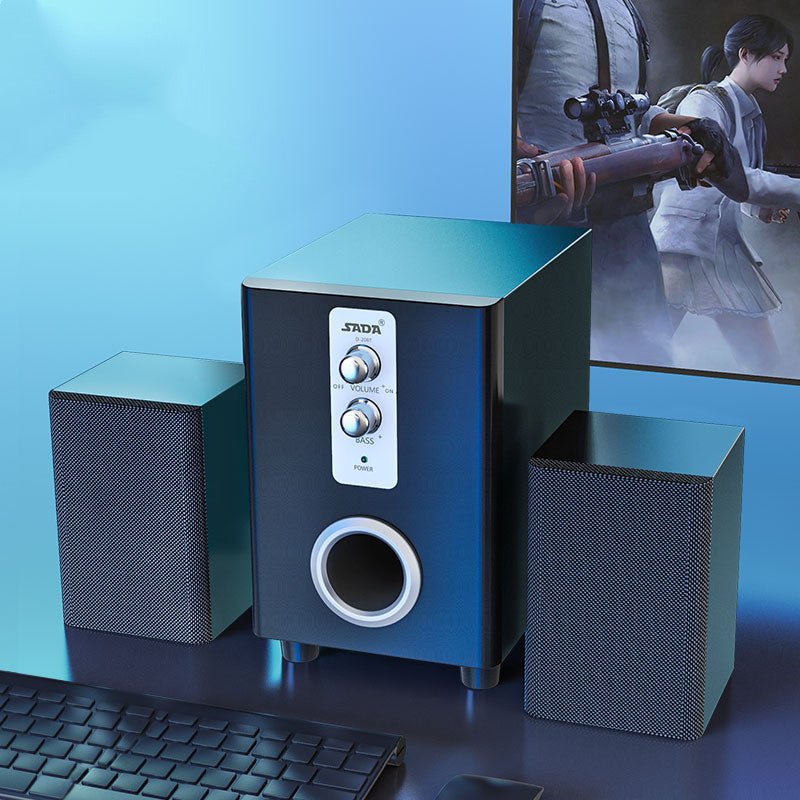 3 in 1 Home Speaker 3.5mm Wired Computer Speakers HD Sound USB Powered Sound Box - AMI Electronics & Sounds