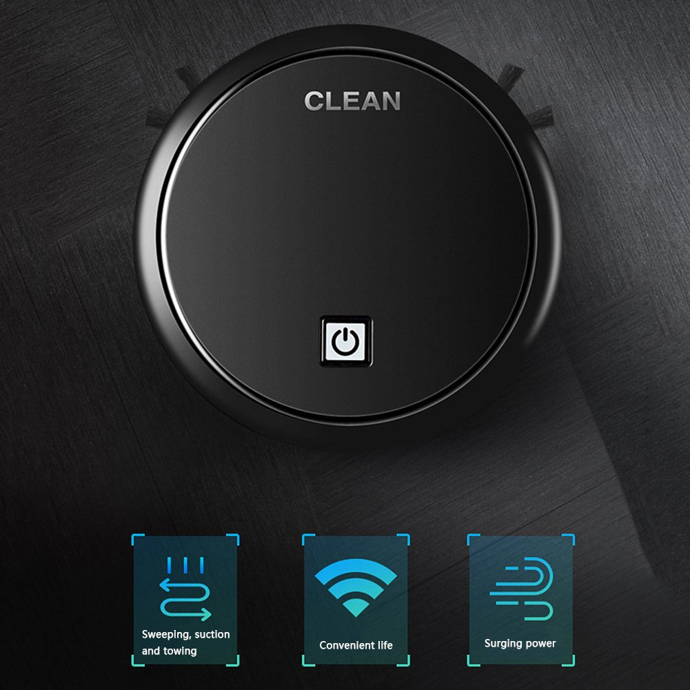 3 - in - 1 Robot Vacuum Cleaner 1800Pa Multifunctional Smart Floor Cleaner USB Rechargeable Dry Wet Sweeping Vacuum Cleaner - AMI Electronics & Sounds