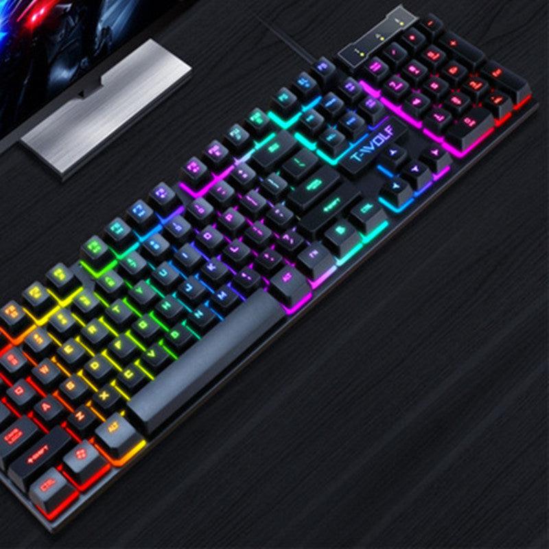 Gaming Usb Luminous Wired Keyboard Floating Manipulator - AMI Electronics & Sounds