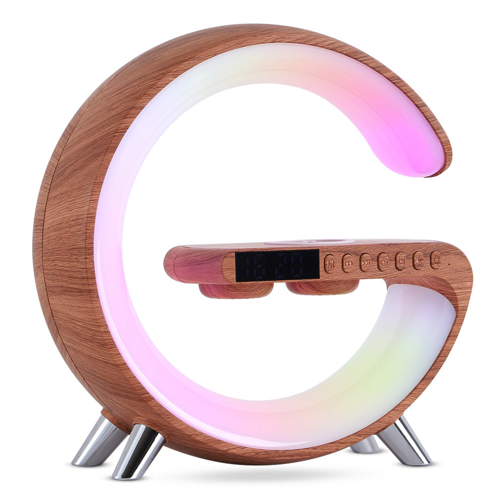 New Intelligent G Shaped LED Lamp Bluetooth Speake Wireless Charger Atmosphere Lamp App Control For Bedroom Home Decor - AMI Electronics & Sounds