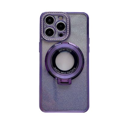 Glitter Tpu Electroplating Magnetic Bracket Phone Case - AMI Electronics & Sounds