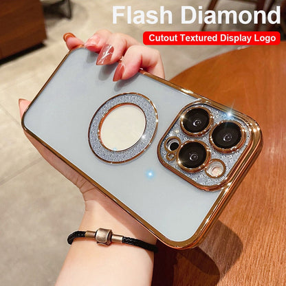 Electroplating Soft Diamond Ring Phone Case Drill Leakage Standard Mobile Phone Case Lens Film - AMI Electronics & Sounds