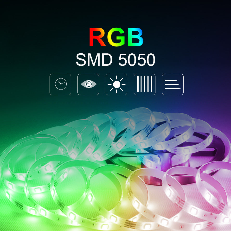 RGB 5050 Flexible Led Strip Lights SMD 12V DC - AMI Electronics & Sounds