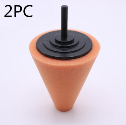 Car wheel polishing disc detail polishing wheel in the net steel ring polishing sponge plate with 6MM handle cone sponge wheel - AMI Electronics & Sounds