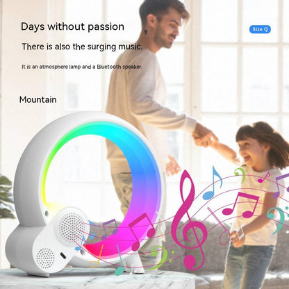 Creative Q Light Analog Sunrise Digital Display Alarm Clock Bluetooth Audio Intelligent Wake-up Q Colorful Atmosphere Light - AMI Electronics & Sounds