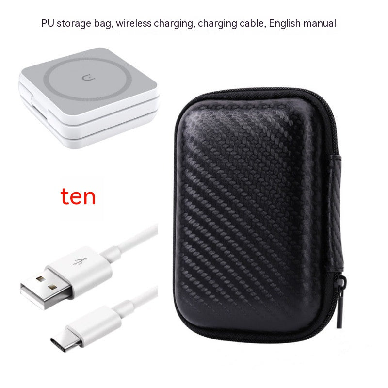 Folding Three-in-one Wireless Charger Portable Magnetic Suction - AMI Electronics & Sounds