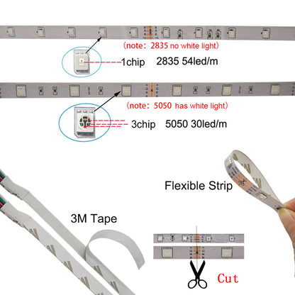 RGB 5050 Flexible Led Strip Lights SMD 12V DC - AMI Electronics & Sounds