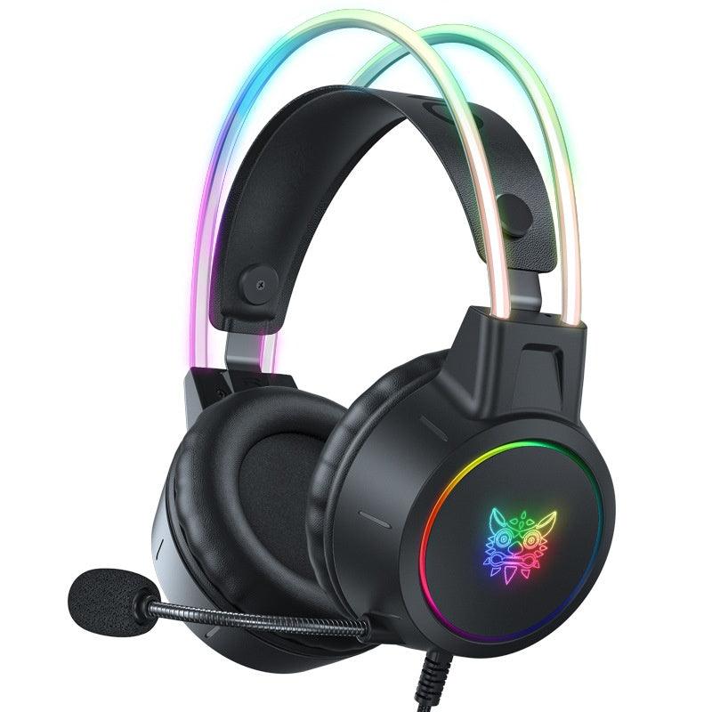 Game Earphone Headset E-sports Wired Computer RGB Luminous - AMI Electronics & Sounds