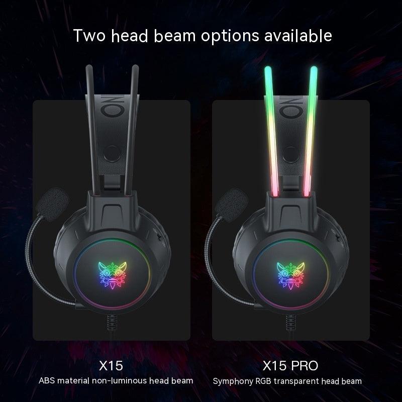 Game Earphone Headset E-sports Wired Computer RGB Luminous - AMI Electronics & Sounds