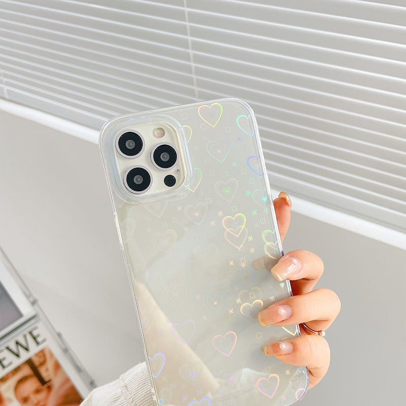 Laser Colorful Love For Double-sided Coated Silicone Phone Case - AMI Electronics & Sounds