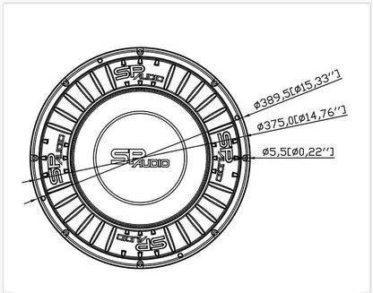 SP 15XXX CARBON FIBERS SUBWOOFER 15"/38CM 10000W RMS (Pre-order)