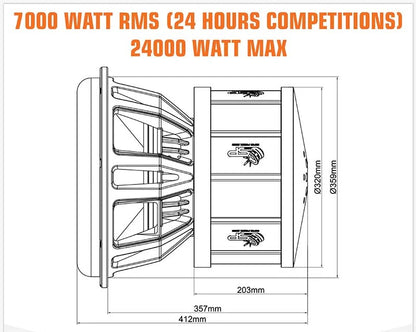 SP-15X (ROCKET LINE SUBWOOFER) 15"/38CM - 24000 WATT