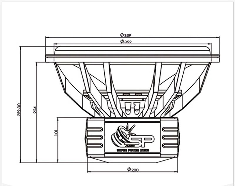 SP 15CX SUBWOOFER 15"/38CM 3000W RMS