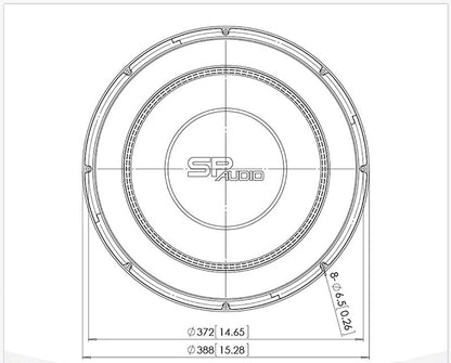 SP 15CC SUBWOOFER 15"/38CM 1000W RMS (Pre-order)