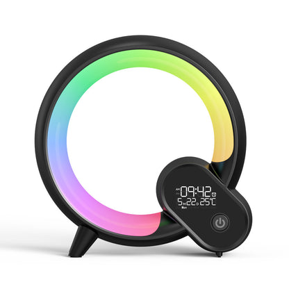 Creative Q Light Analog Sunrise Digital Display Alarm Clock Bluetooth Audio Intelligent Wake-up Q Colorful Atmosphere Light - AMI Electronics & Sounds