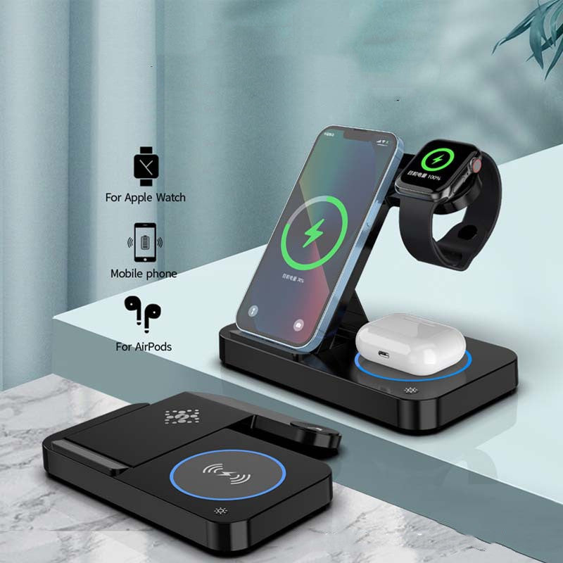 Folding Three-in-one Wireless Charging Stand - AMI Electronics & Sounds