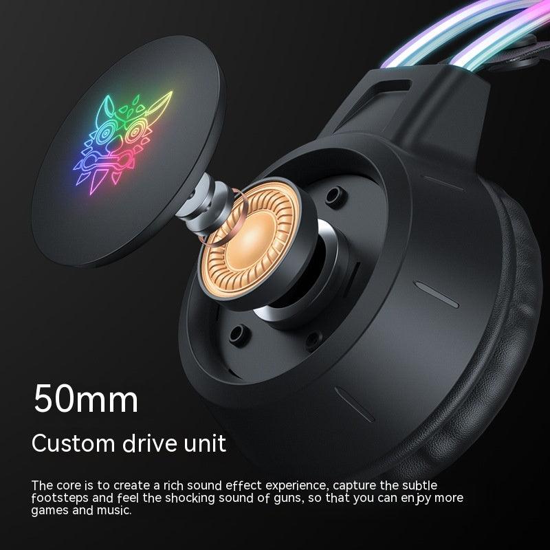 Game Earphone Headset E-sports Wired Computer RGB Luminous - AMI Electronics & Sounds