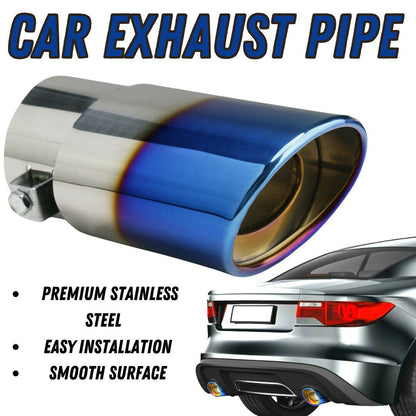 Car Exhaust Pipe Tip Rear Tail Throat Muffler Stainless Steel Round Accessories - AMI Electronics & Sounds