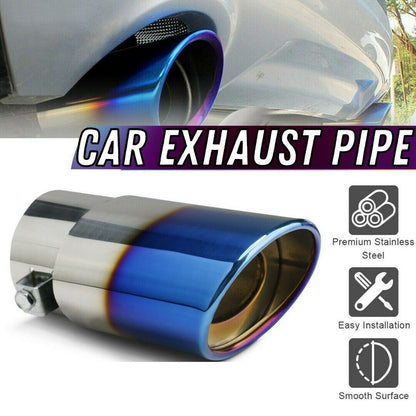 Car Exhaust Pipe Tip Rear Tail Throat Muffler Stainless Steel Round Accessories - AMI Electronics & Sounds