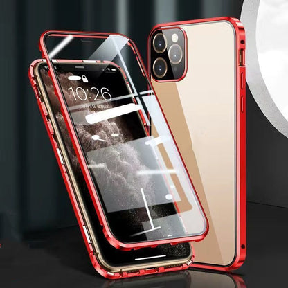 Metal Frame Snap Double-sided Glass Phone Case - AMI Electronics & Sounds